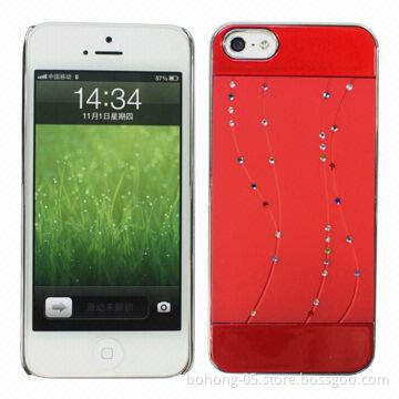 Cases for iPhone 5, Made of PC and PU, Wave Set Auger